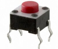 6*6*6mm DIP Red Button Copper Pin COM44