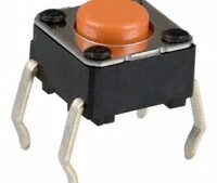 6*6*4.3mm DIP Orange Button Tact Switch COM44