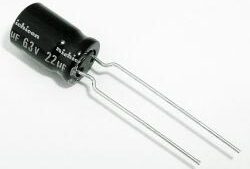 Electrolytic capacitor 22µF/63V